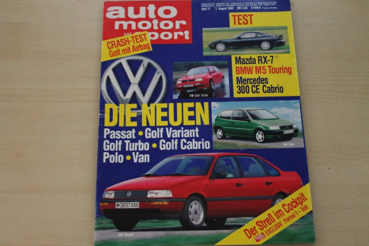 Deckblatt Auto Motor und Sport (17/1992)